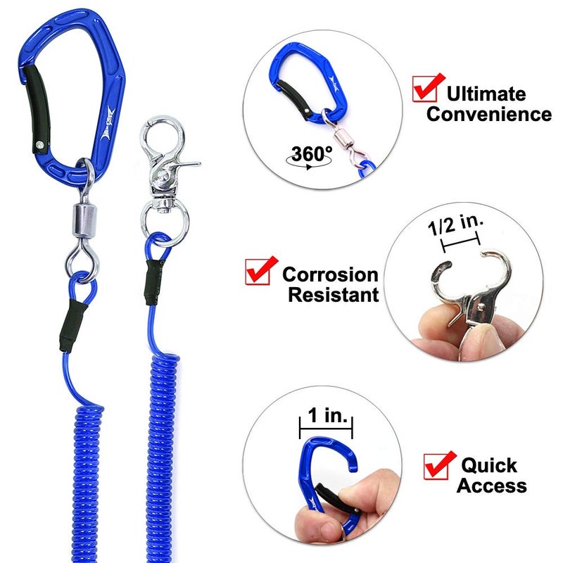 HERCULES M4 Heavy Duty Fishing Lanyard (Pack of 2 Blue, 17.7") - Image 4